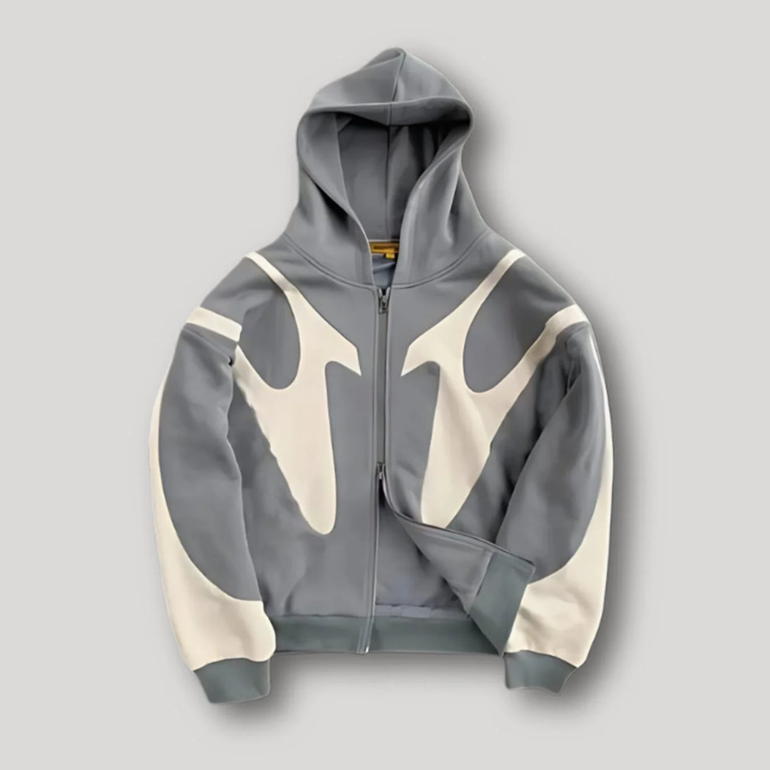 Pierre | Men's Contrast Panel Zip-Up Hoodie