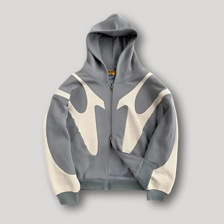 Pierre | Men's Contrast Panel Zip-Up Hoodie