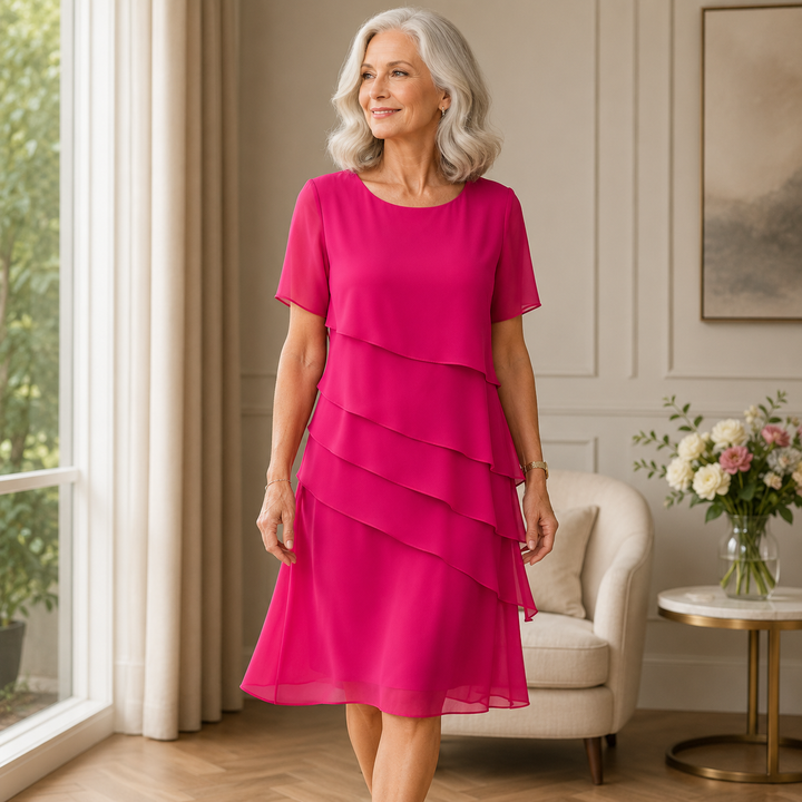 Helga - Elegant Comfort Ruffle Dress