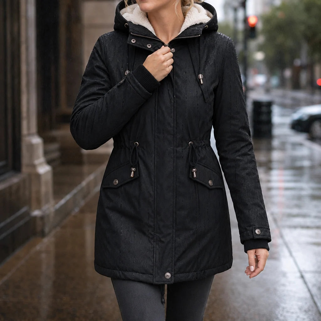 Polly | Women's Fleece Lined Padded Zip Up Parka
