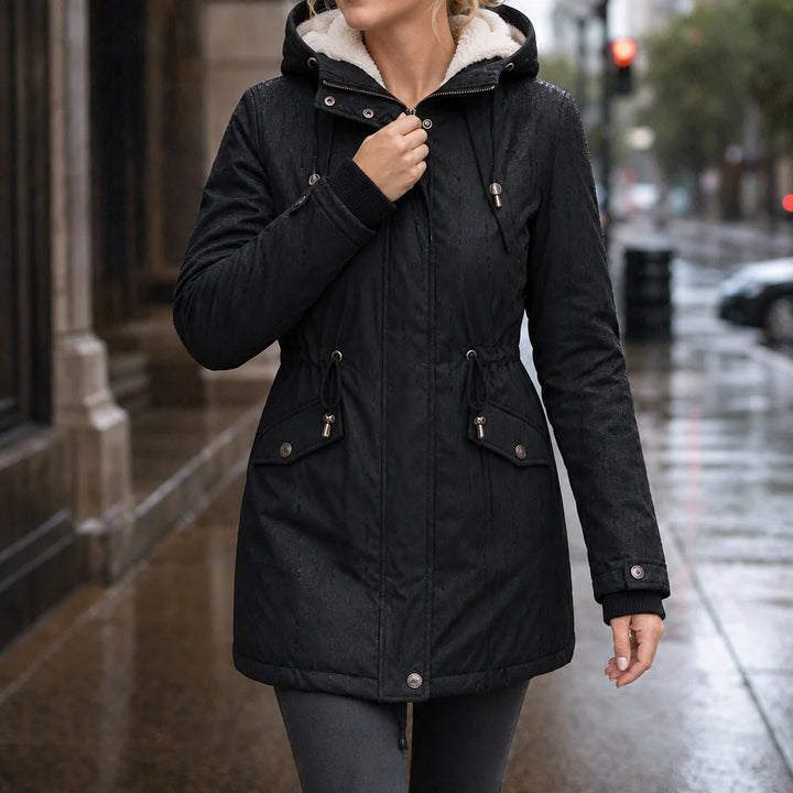 Polly | Women's Fleece Lined Padded Zip Up Parka