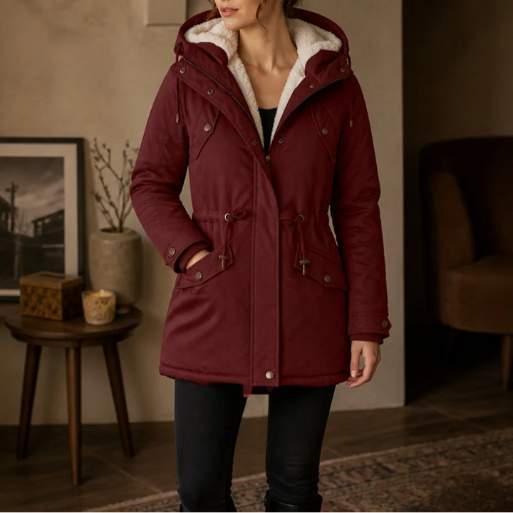 Polly | Women's Fleece Lined Padded Zip Up Parka