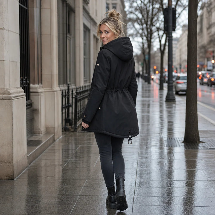 Polly | Women's Fleece Lined Padded Zip Up Parka