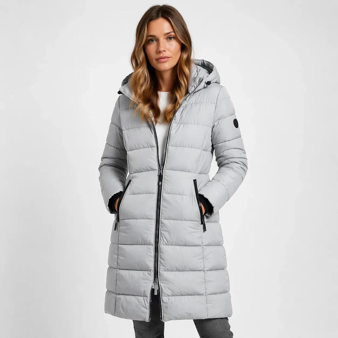 Quinn | Women's Winter Puffer Jacket Hooded Zip Front