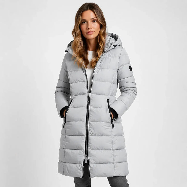 Quinn | Women's Winter Puffer Jacket Hooded Zip Front