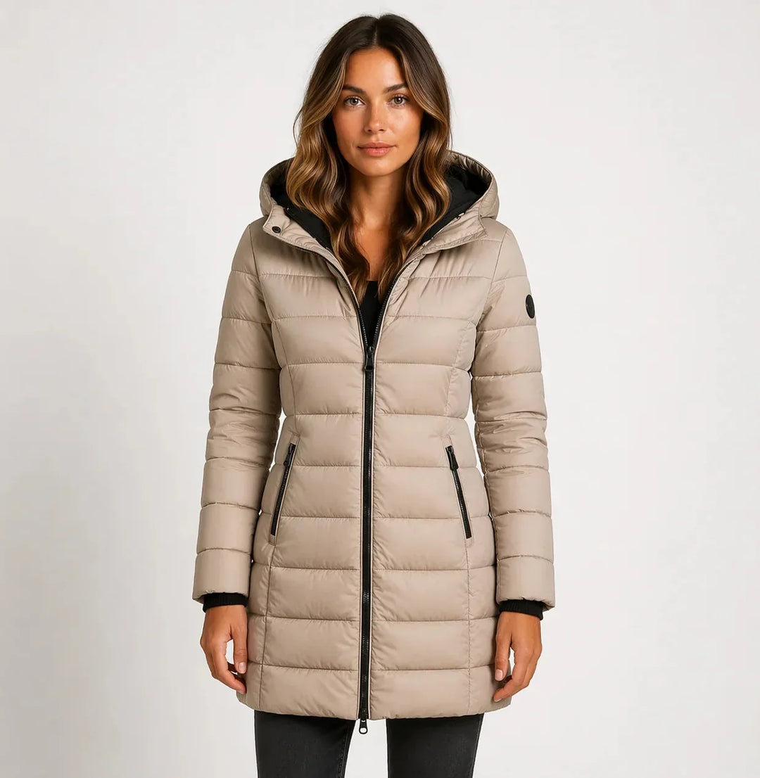 Quinn | Women's Winter Puffer Jacket Hooded Zip Front