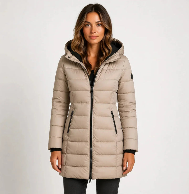 Quinn | Women's Winter Puffer Jacket Hooded Zip Front