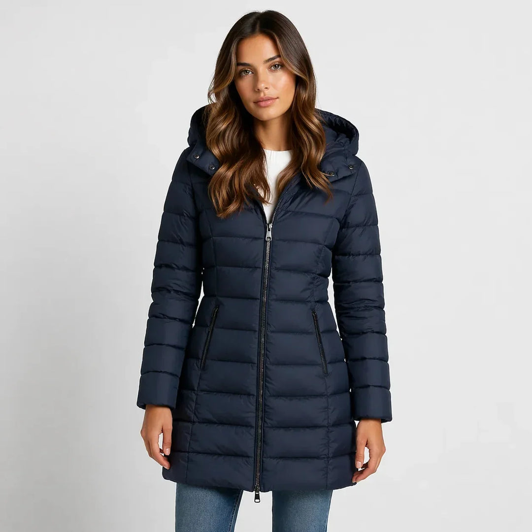 Quinn | Women's Winter Puffer Jacket Hooded Zip Front
