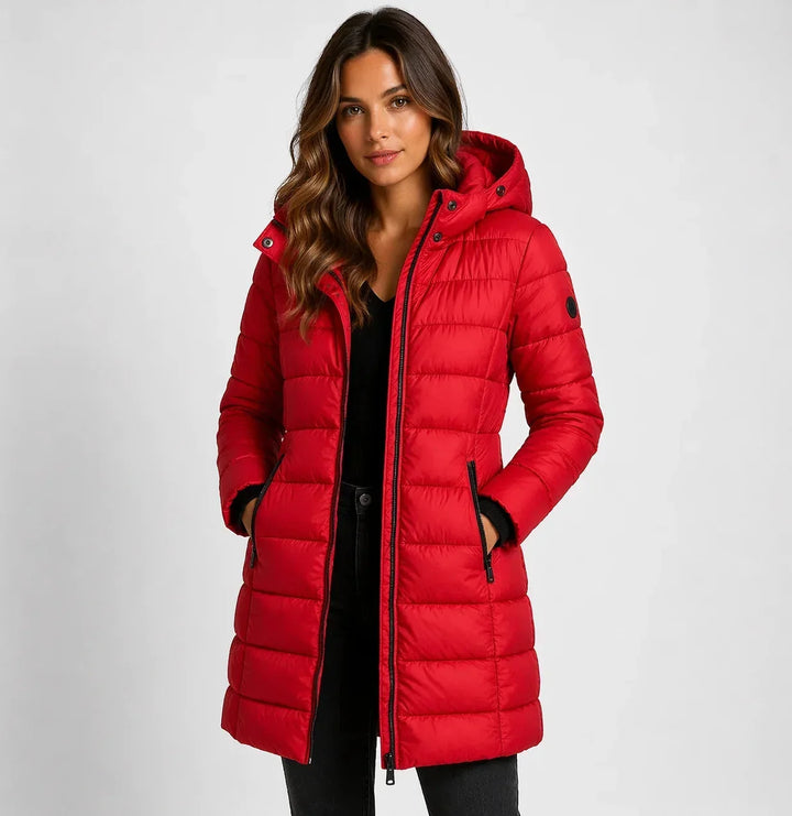 Quinn | Women's Winter Puffer Jacket Hooded Zip Front