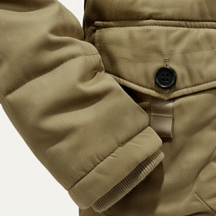 Ralph | Men's Hooded Fleece Lined Long Winter Jacket