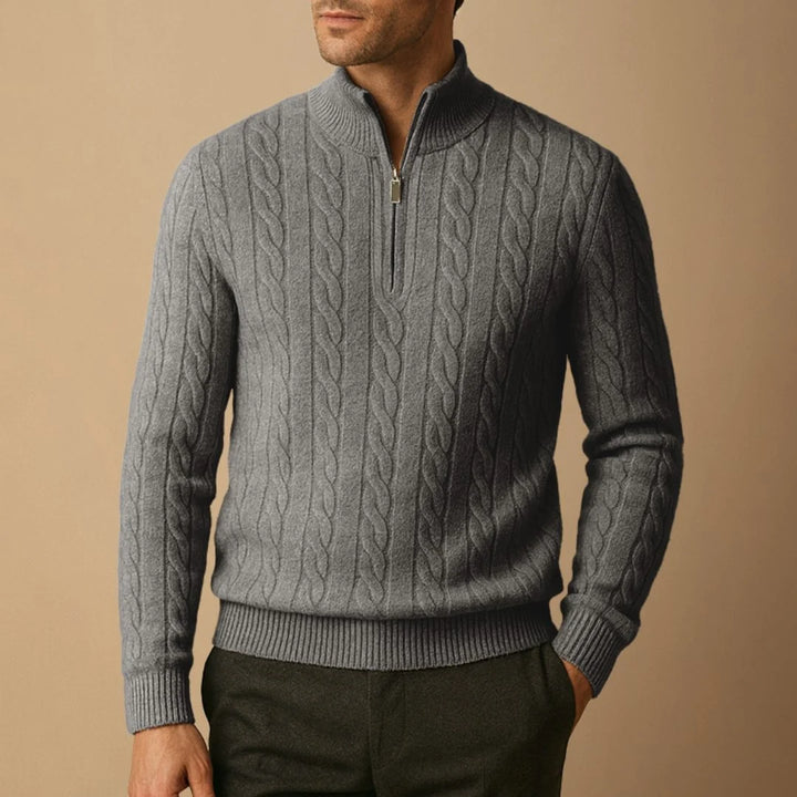 Riley | Men's Cable-Knit Quarter-Zip Jumper