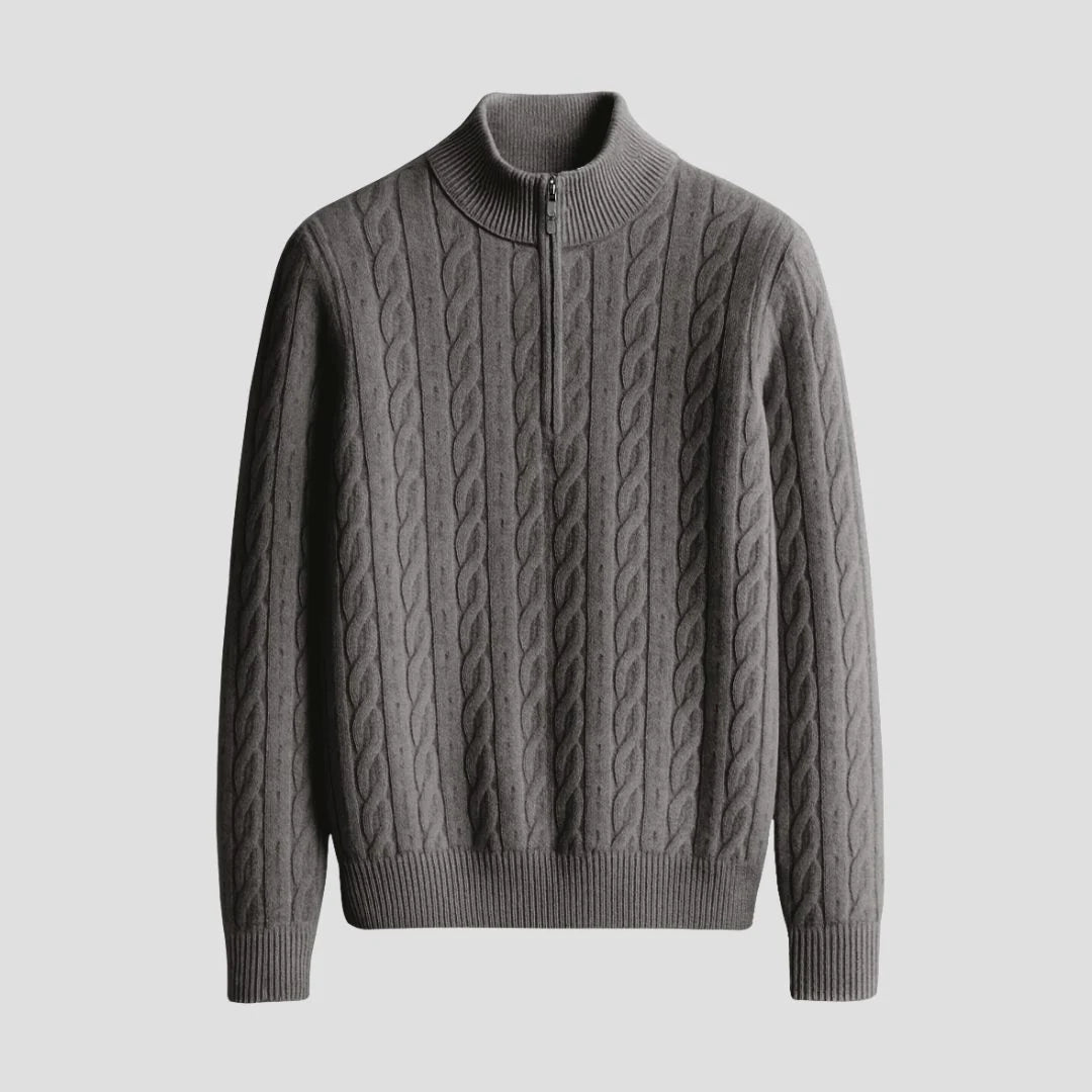 Riley | Men's Cable-Knit Quarter-Zip Jumper