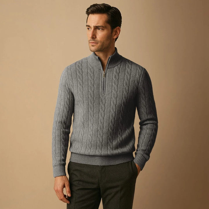 Riley | Men's Cable-Knit Quarter-Zip Jumper