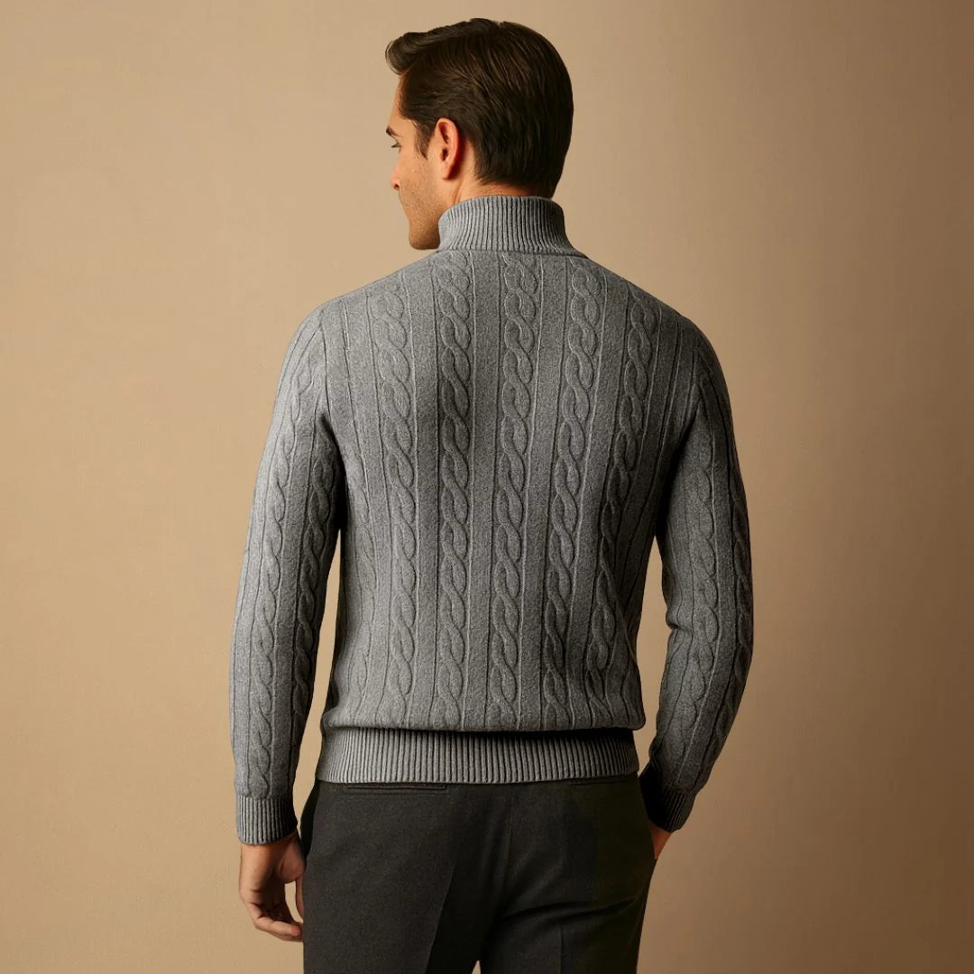 Riley | Men's Cable-Knit Quarter-Zip Jumper