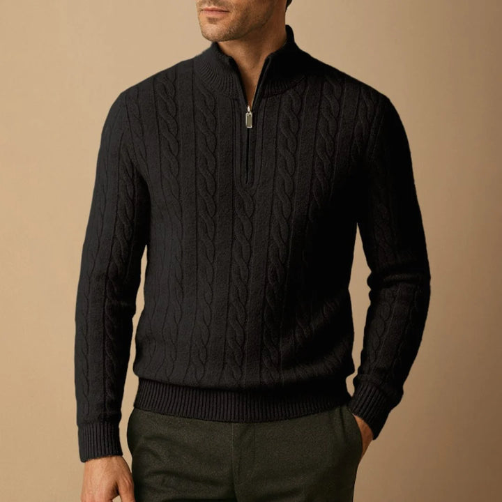Riley | Men's Cable-Knit Quarter-Zip Jumper