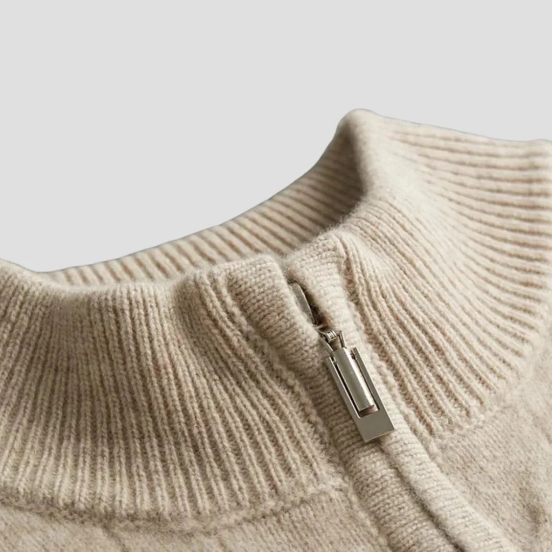 Riley | Men's Cable-Knit Quarter-Zip Jumper