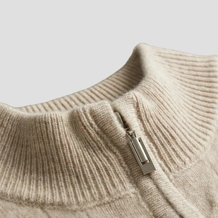 Riley | Men's Cable-Knit Quarter-Zip Jumper