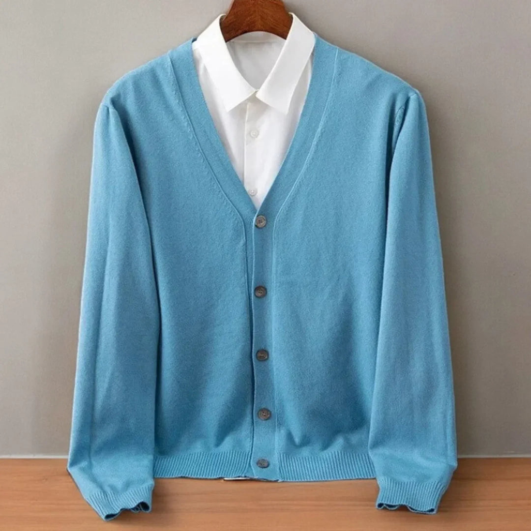 Rob | Men's V Neck Button Front Cardigan Sweater