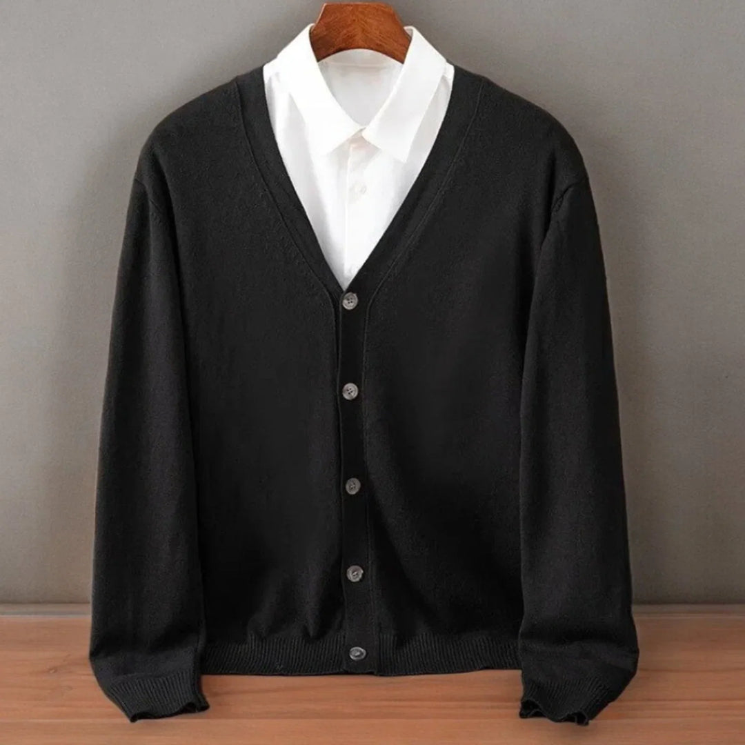 Rob | Men's V Neck Button Front Cardigan Sweater