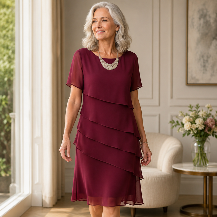 Helga - Elegant Comfort Ruffle Dress