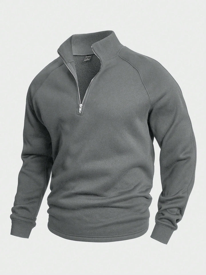 Rory | Men's Raglan Sleeve Stand Collar Half Zip Sweater