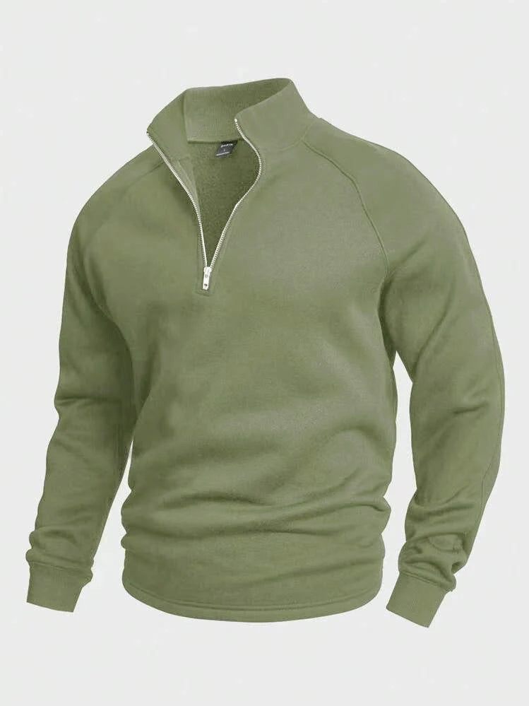 Rory | Men's Raglan Sleeve Stand Collar Half Zip Sweater