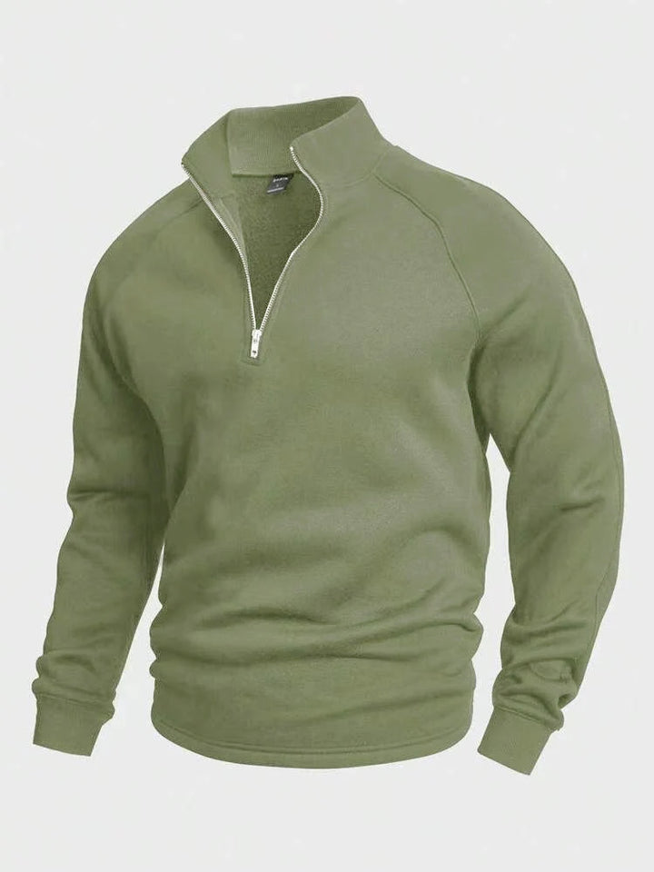 Rory | Men's Raglan Sleeve Stand Collar Half Zip Sweater