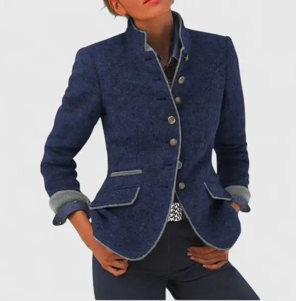 Rosalie | Women's Contrast-Trim Tailored Blazer