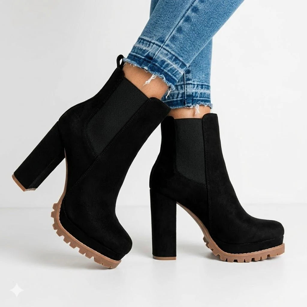 Rosalyn | Women's Block Heel Platform Ankle Boots
