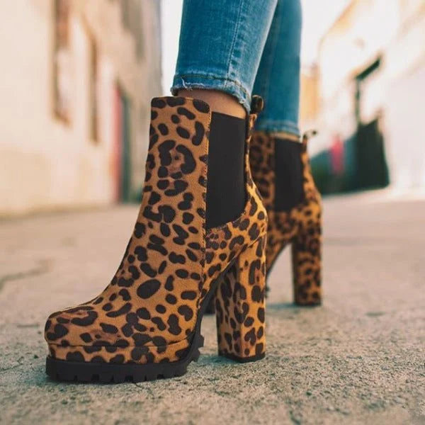 Rosalyn | Women's Block Heel Platform Ankle Boots