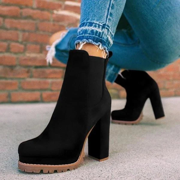 Rosalyn | Women's Block Heel Platform Ankle Boots