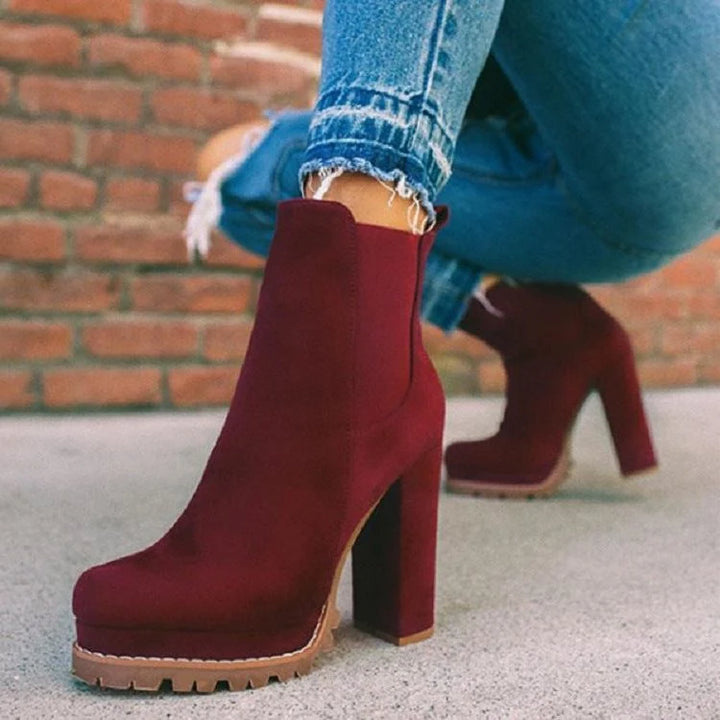 Rosalyn | Women's Block Heel Platform Ankle Boots