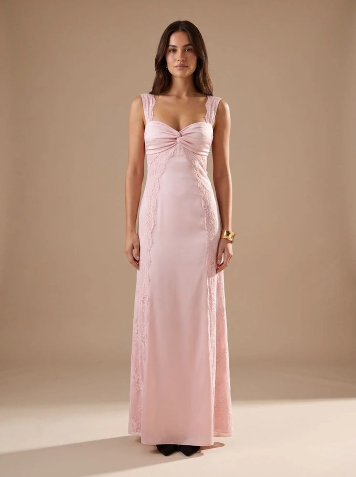 Rosie | Women's Embellished Halter Neck Open Back Maxi Dress
