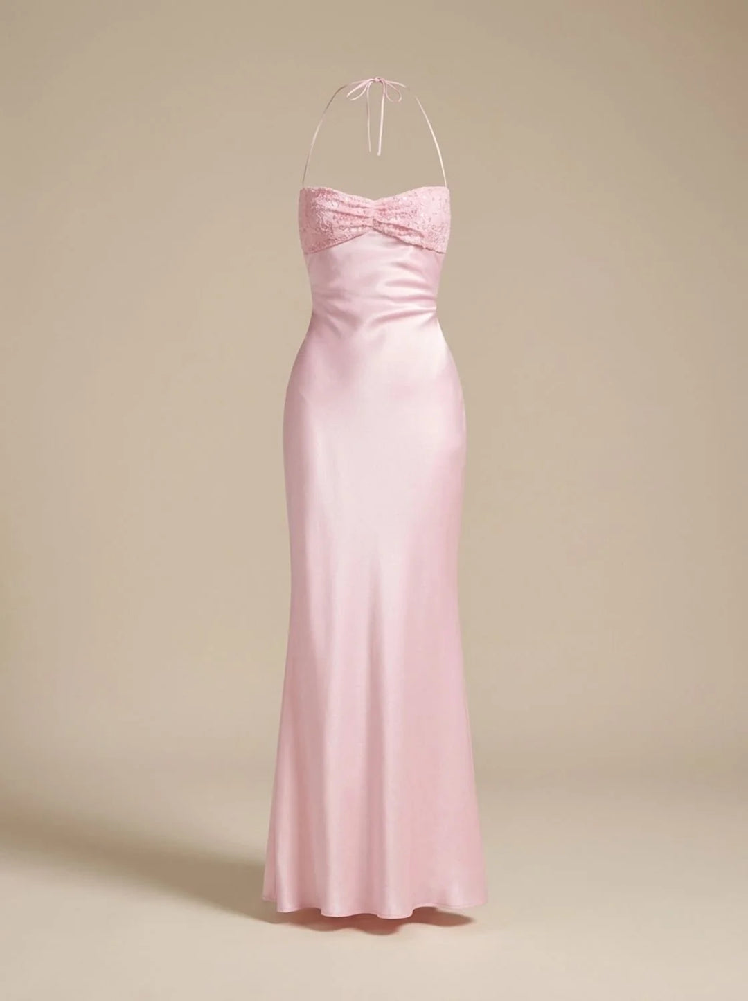 Rosie | Women's Embellished Halter Neck Open Back Maxi Dress