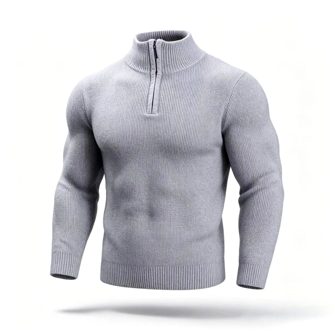 Rupert | Men's Fitted Ribbed Quarter Zip Sweater