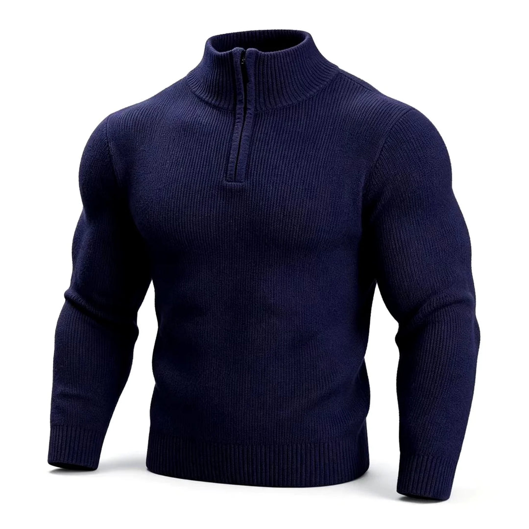 Rupert | Men's Fitted Ribbed Quarter Zip Sweater