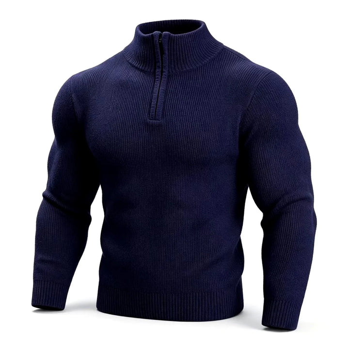 Rupert | Men's Fitted Ribbed Quarter Zip Sweater
