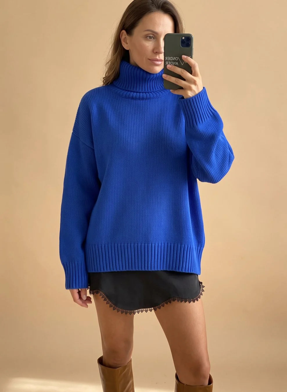 Samantha | Women's Relaxed Turtleneck Sweater