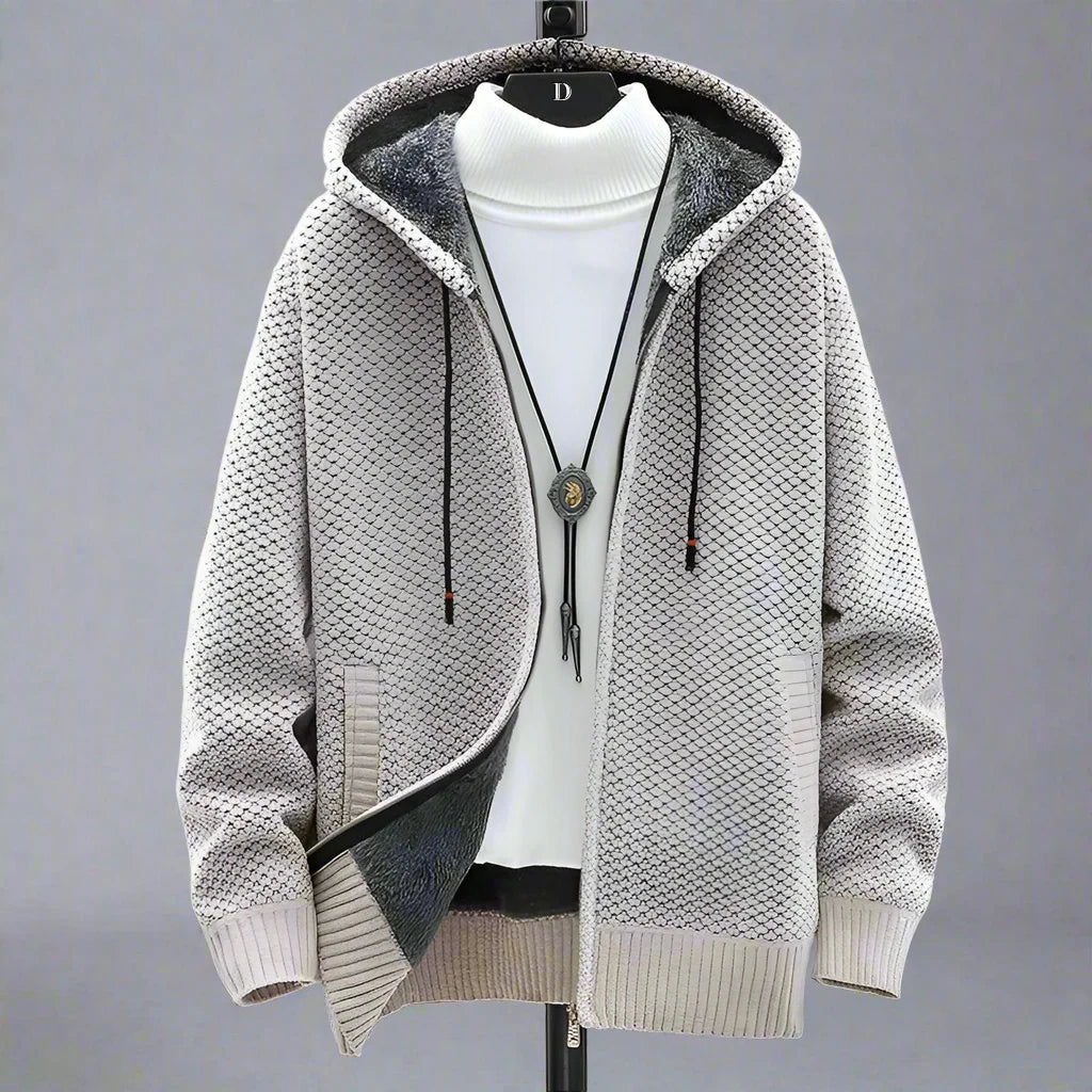 Sandeep | Men's Hooded Zip-Up Cardigan