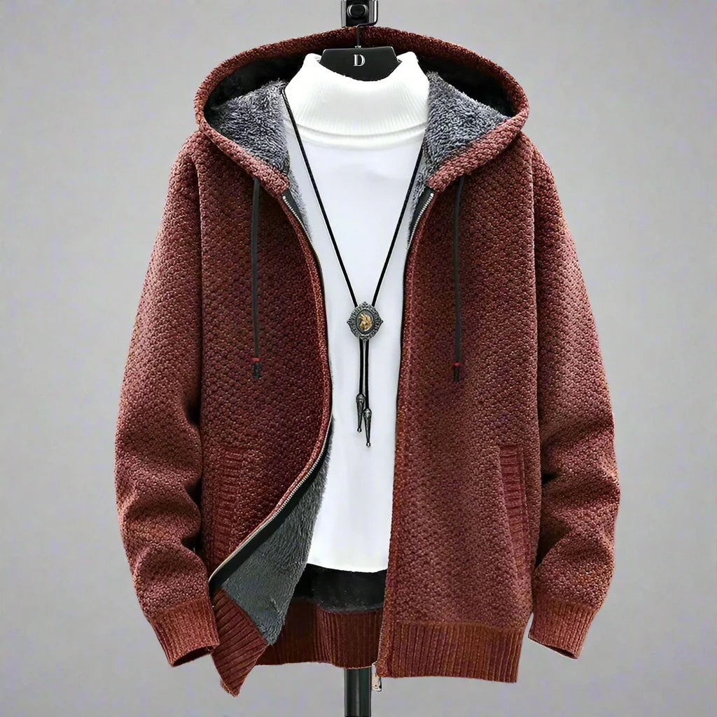 Sandeep | Men's Hooded Zip-Up Cardigan