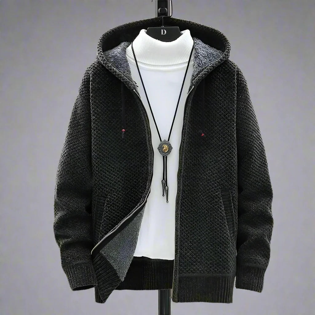 Sandeep | Men's Hooded Zip-Up Cardigan