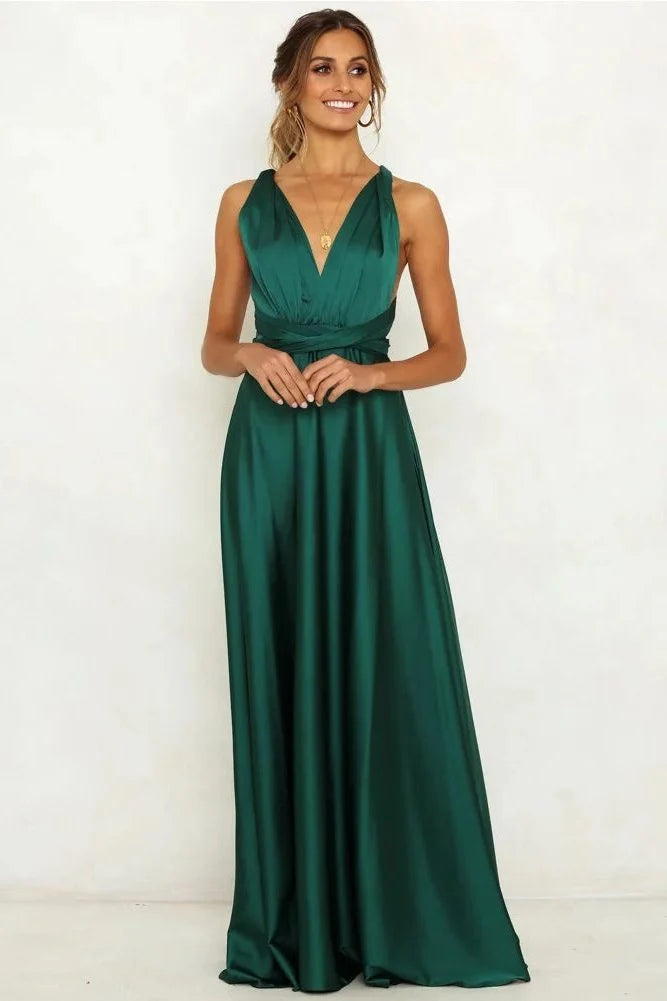 Sandi | Women's Elegant V-Neck Maxi Dress