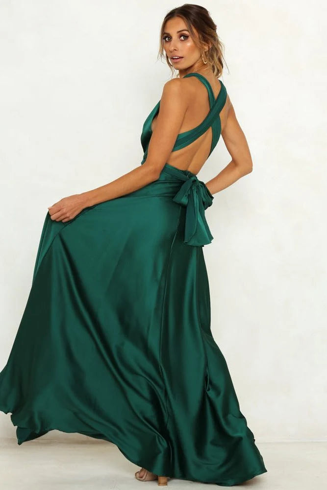 Sandi | Women's Elegant V-Neck Maxi Dress