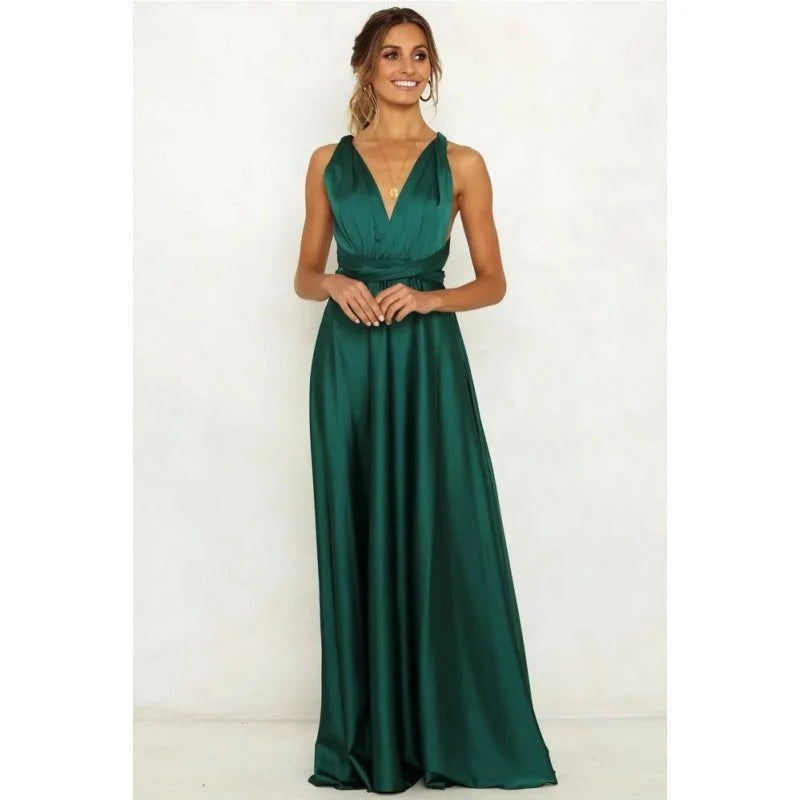 Sandi | Women's Elegant V-Neck Maxi Dress