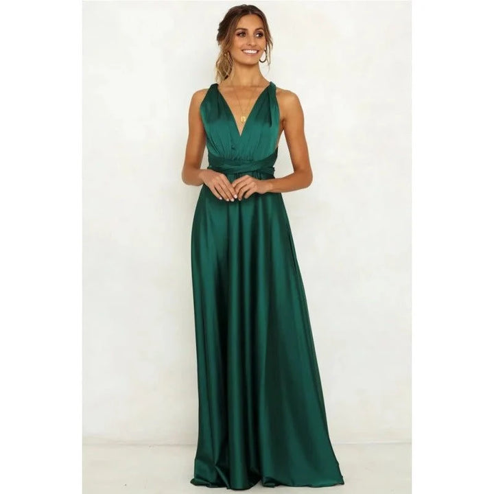 Sandi | Women's Elegant V-Neck Maxi Dress