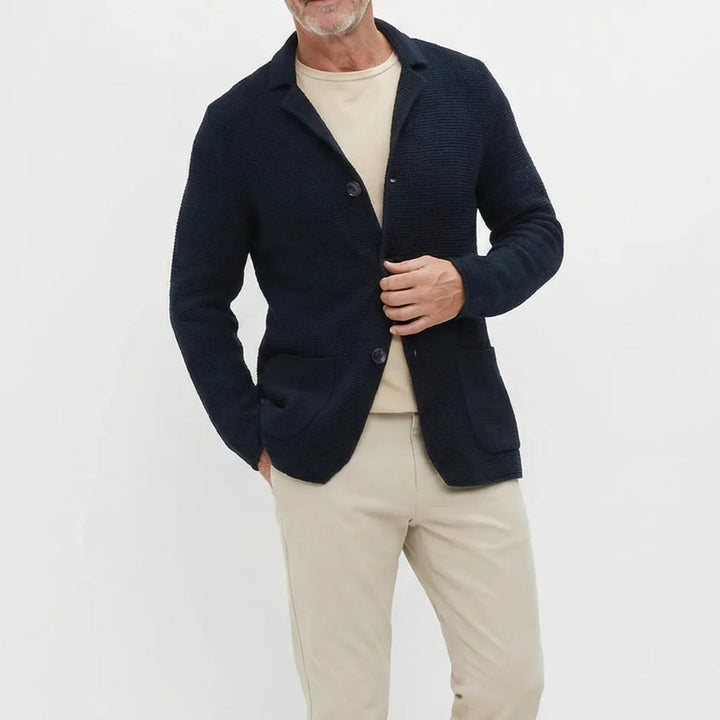 Scott | Men's Notch Lapel Knit Single Breasted Suit Jacket