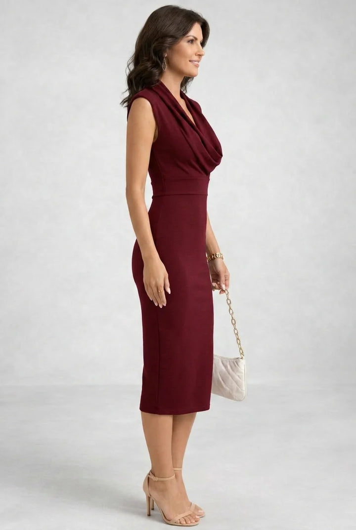 Seema | Women's Cowl Neck Bodycon Dress