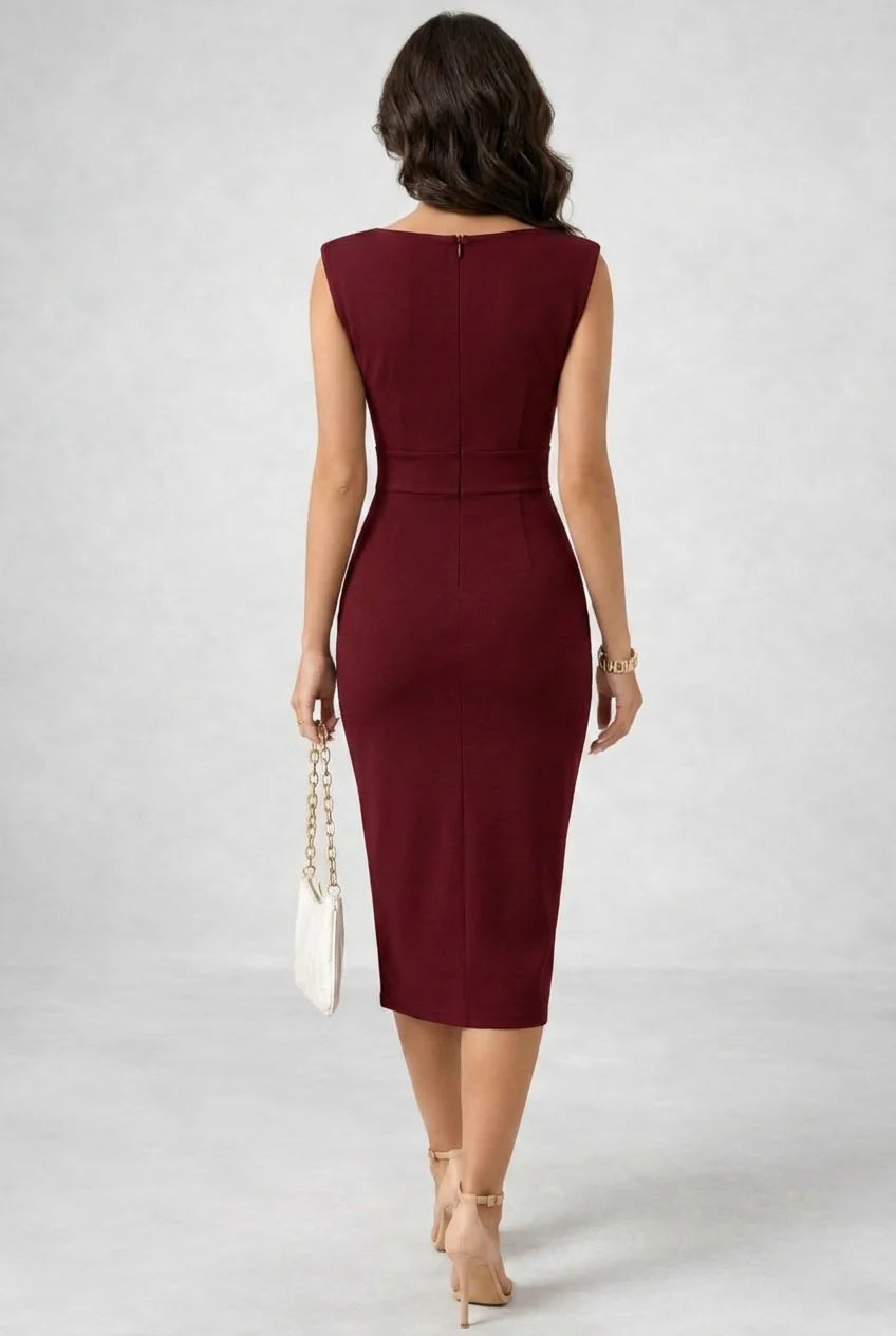 Seema | Women's Cowl Neck Bodycon Dress
