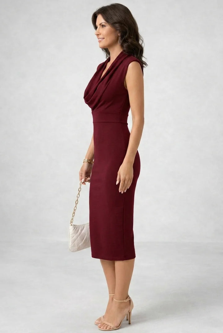 Seema | Women's Cowl Neck Bodycon Dress