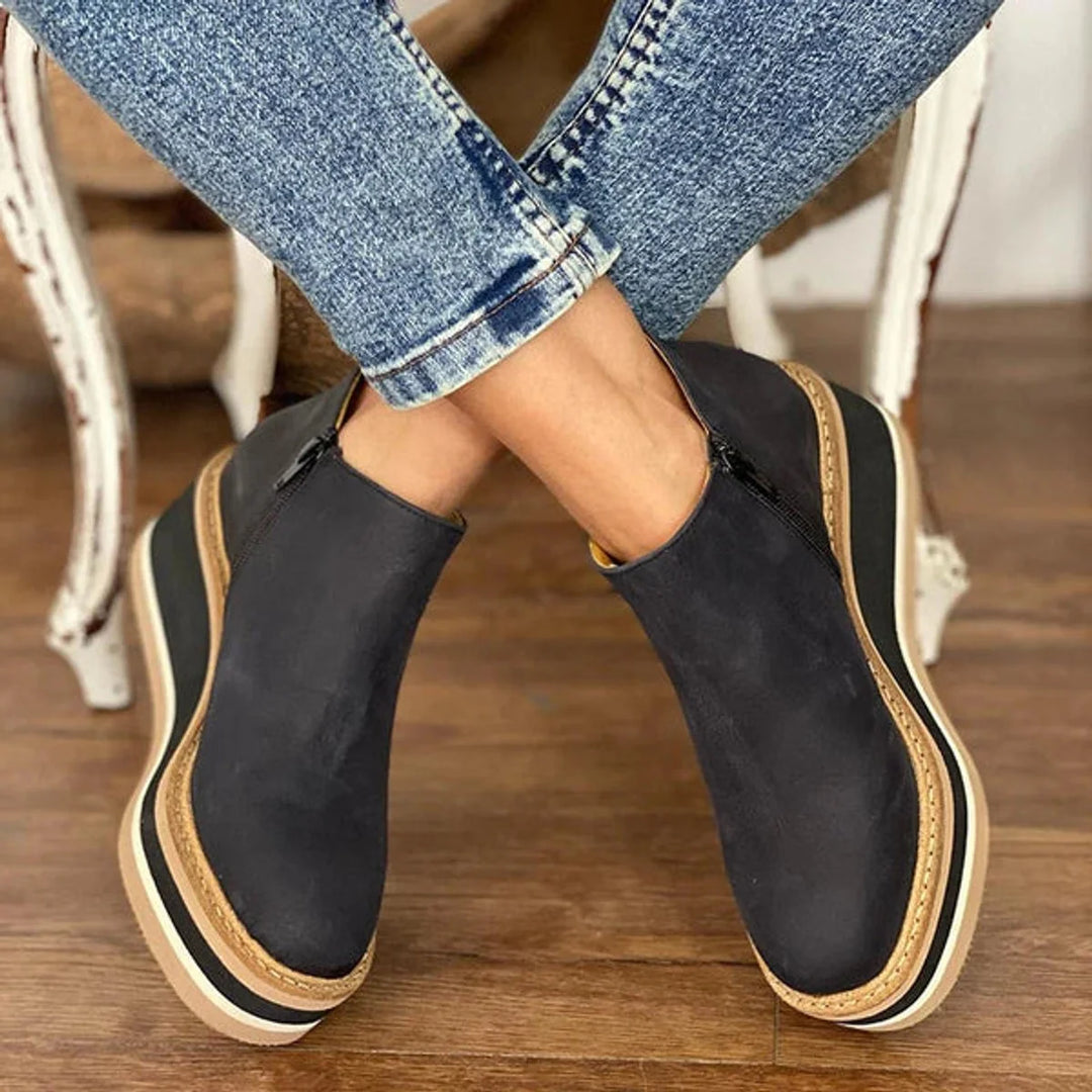 Shawna | Women's Platform Wedge Ankle Boots